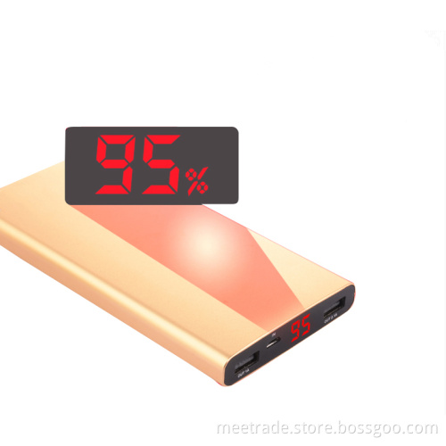 30000 mAh daul USB output portable phone charger smart LCD display power bank